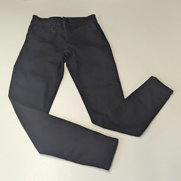 Democracy "Ab"solution® Skinny Leg Mid Rise Denim Ankle Jeggings Sz 2 Black - Picture 1 of 13